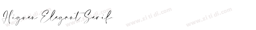 Higuen Elegant Serif字体转换